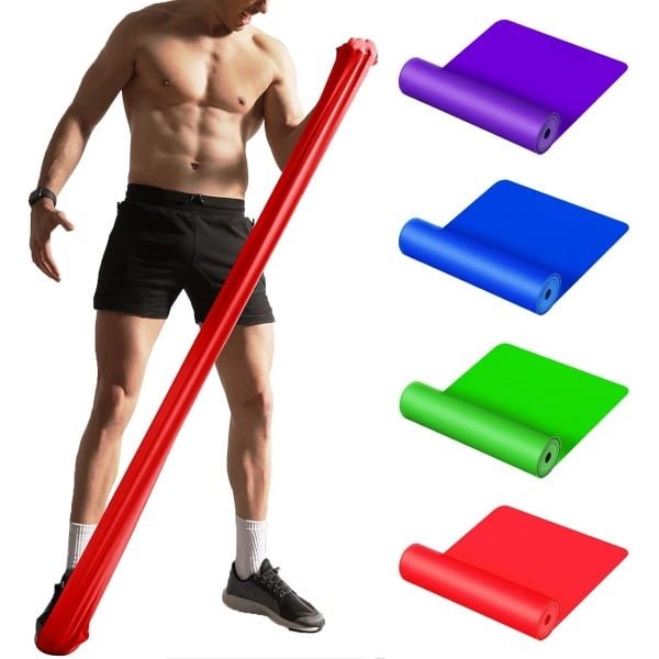 Set Weerstandsbanden met 4 Niveaus voor Krachttraining, Fysiotherapie en Yoga