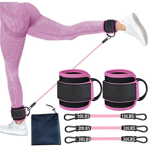 Set Weerstandsbanden met Enkelbanden voor Krachttraining en Booty Workouts