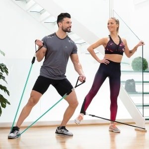 Set Weerstandsbanden met Handvatten en Enkelbanden voor Krachttraining en Pilates