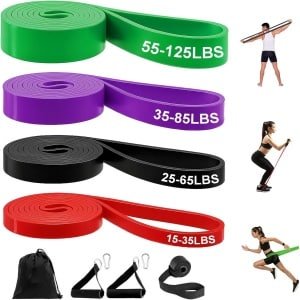 Set Weerstandsbanden voor Krachttraining, Fitness en Yoga met Deuranker
