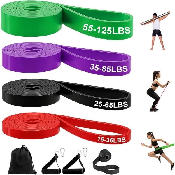 Set Weerstandsbanden voor Krachttraining, Fitness en Yoga met Deuranker