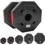 Set van 2 Gewichtsplaten Fitness Bumper Plates voor Krachttraining