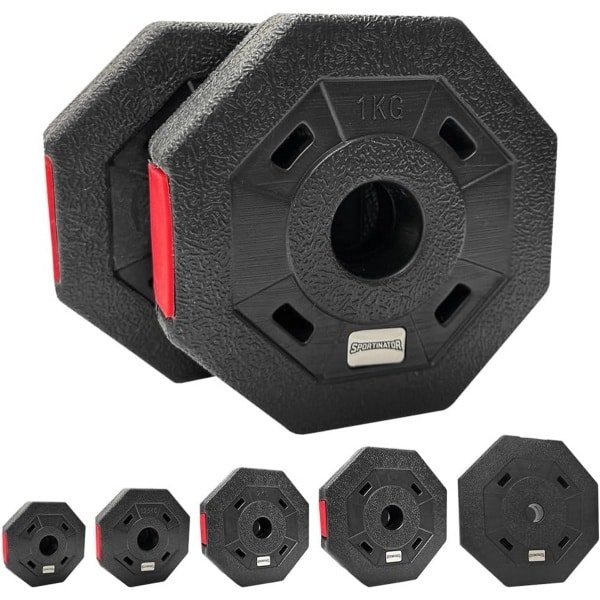 Set van 2 Gewichtsplaten Fitness Bumper Plates voor Krachttraining