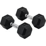 Set van 2 Kort Krachttraining Halters 20 kg Totaal - Verstelbaar Fitness Gewicht voor Thuis en Sportschool