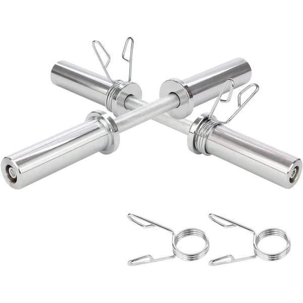 Set van 2 Olympische Halterstangen (50mm) met Gratis Veerkragen - Geschikt voor Krachttraining
