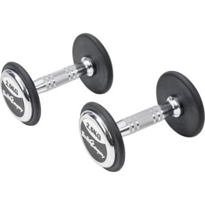 Set van 2 Rubberen Studio Halters Zwart - Ronde Vloervriendelijke Gewichten voor Krachttraining
