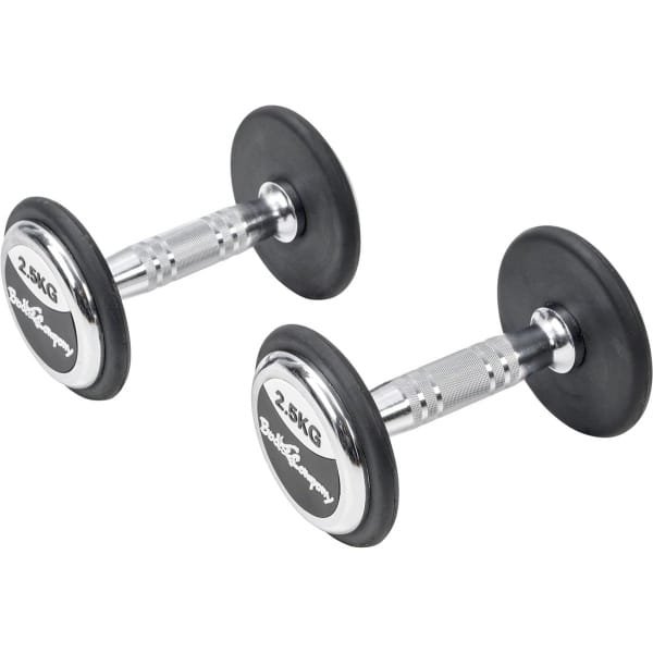 Set van 2 Rubberen Studio Halters Zwart - Ronde Vloervriendelijke Gewichten voor Krachttraining