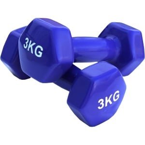 Set van 2 Vinyl Halters 3kg - Ideaal voor Aerobics, Yoga en Krachttraining