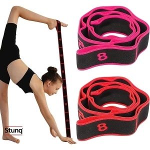 Set van 2 extra lange fitness elastieken voor krachttraining en flexibiliteit