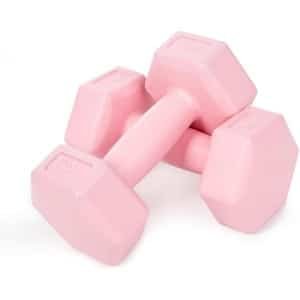 Set van 2 halters - zeshoekig, antislip - 1 kg tot 4 kg - voor fitness, pilates en krachttraining
