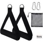 Set van 2 handgrepen voor weerstandsbanden - Eénhands ontwerp met D-ring voor krachttraining