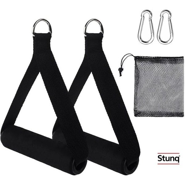 Set van 2 handgrepen voor weerstandsbanden - Eénhands ontwerp met D-ring voor krachttraining