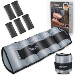 Set van 2 verstelbare enkelgewichten voor krachttraining - 2 x 2.5 kg en 2 x 4.5 kg