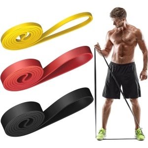 Set van 3 Elastische Fitnessbanden voor Krachttraining en Mobiliteit