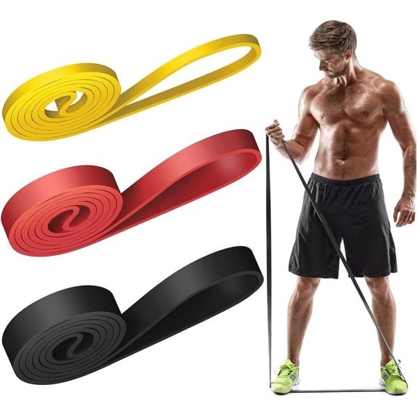 Set van 3 Elastische Fitnessbanden voor Krachttraining en Mobiliteit