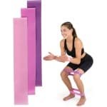 Set van 3 Elastische Weerstandsbanden Fitnessbanden met 3 Weerstandsniveaus voor Krachttraining en Yoga