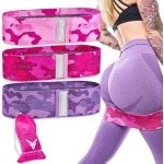 Set van 3 Fitness Booty Bands voor Krachttraining en Spierherstel