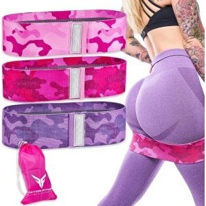Set van 3 Fitness Booty Bands voor Krachttraining en Spierherstel