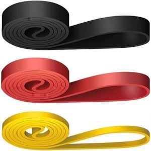 Set van 3 Fitness Weerstandsbanden voor Krachttraining en Stretching
