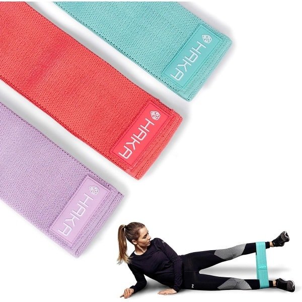 Set van 3 Fitnessbanden voor Benen en Billen | Elastische Weerstandsbanden voor Krachttraining