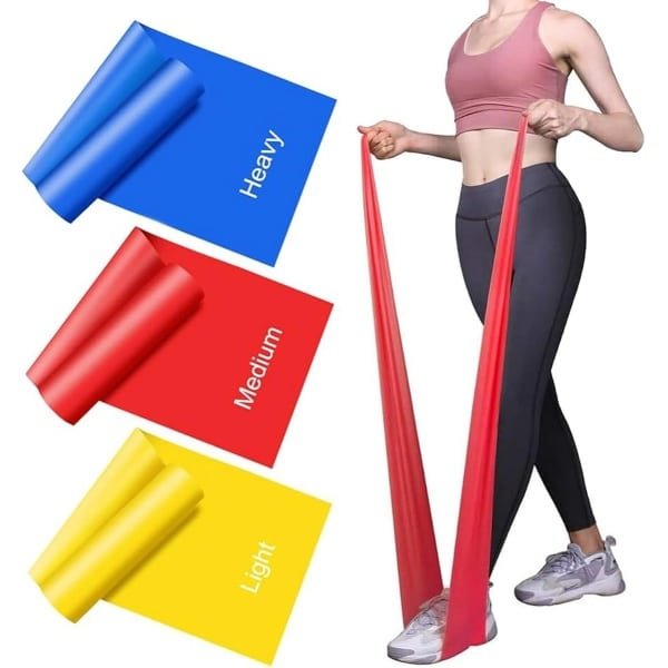 Set van 3 Oefenbanden Weerstandsbanden voor Krachttraining, Yoga en Fysiotherapie