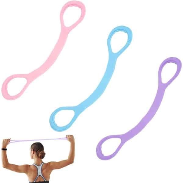 Set van 3 Weerstandsbanden met Handvatten voor Fitness, Yoga en Krachttraining