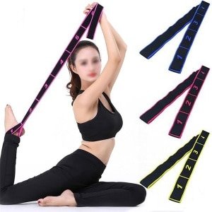 Set van 3 Weerstandsbanden met Lusjes: Krachttraining en Yoga Elastiek