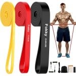 Set van 3 Weerstandsbanden voor Krachttraining, Fitness en Yoga - Inclusief Deuranker en Handgrepen