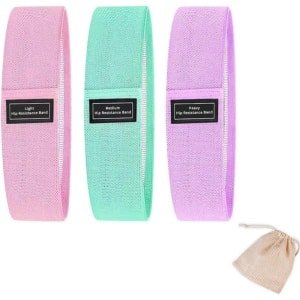 Set van 3 Weerstandsbanden voor Krachttraining, Gymnastiek, Yoga en Pilates - Effectieve Fitnessbanden voor Benen en Billen