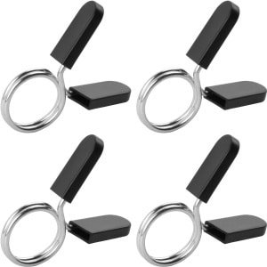 Set van 4 Dumbbell Klemmen 30 mm - Rvs Veerklemmen voor Halters en Krachttraining, Gewichtheffen Accessoires