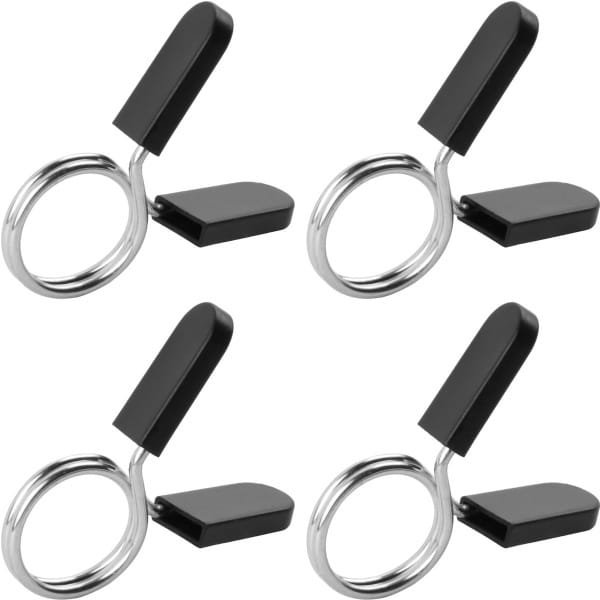 Set van 4 Dumbbell Klemmen 30 mm - Rvs Veerklemmen voor Halters en Krachttraining, Gewichtheffen Accessoires