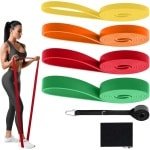 Set van 4 Fitness Weerstandsbanden met verschillende sterktes voor Krachttraining en Yoga