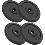 Set van 4 Gietijzeren Halterschijven 5 kg voor Krachttraining