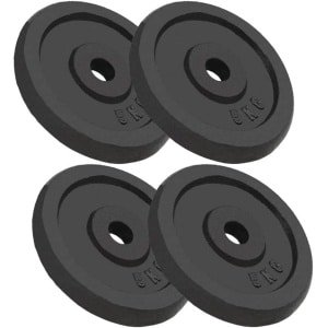 Set van 4 Gietijzeren Halterschijven 5 kg voor Krachttraining