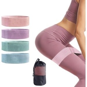 Set van 4 Weerstandsbanden voor Krachttraining en Fitness Thuis