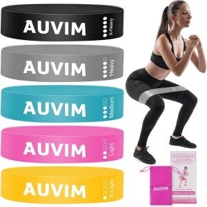 Set van 5 Antislip Weerstandsbanden voor Thuisfitness en Krachttraining - Loop-, Stretch- en Yoga-oefeningen