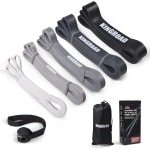 Set van 5 Weerstandsbanden met Deuranker voor Krachttraining en Pilates - Fitnessbanden met Verschillende Weerstandsniveaus