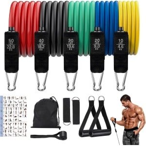 Set van 5 Weerstandsbanden voor Fitness en Krachttraining