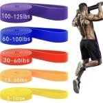 Set van 5 Weerstandsbanden voor Krachttraining, Pilates en Yoga