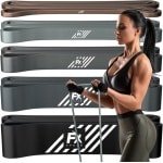 Set van 5 Weerstandsbanden voor Krachttraining en Pull-ups