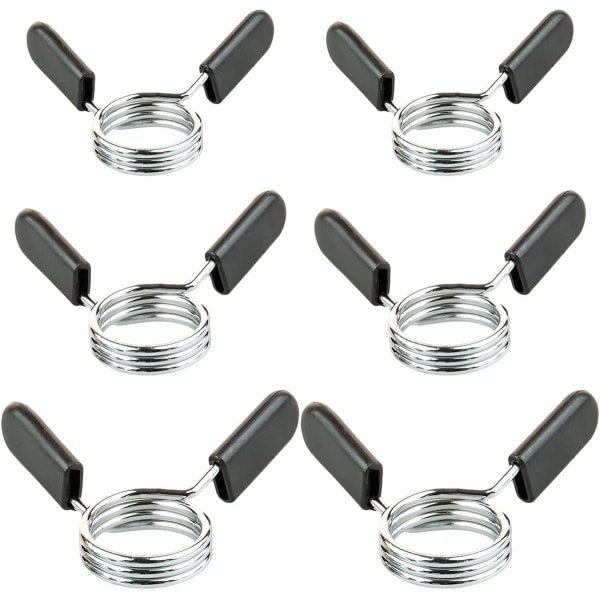 Set van 6 Dumbbell Klemmen met Veer - Fitness Halter Stang Clips voor Gewichtheffen en Krachttraining