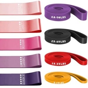 Set van 9 Weerstandsbanden voor Thuis Fitness - Ideaal voor Krachttraining en Pilates