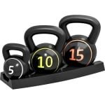 Set van Drie Kettlebells: 2,2 kg, 4,5 kg en 6,8 kg voor Krachttraining