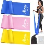 Set van Weerstandsbanden voor Fysiotherapie, Krachttraining, Yoga, Pilates en Stretching - Latexvrije Oefenbanden met Diverse Diktes