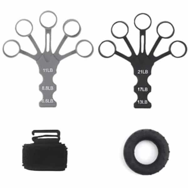 Siliconen Vingertrainer met Instelbare Weerstand - 2 Stuks Grip Trainer voor Krachttraining en Herstel