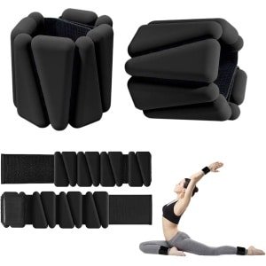 Siliconen pols- en enkelbanden met gewichten - Verstelbare banden met gewichten - Set van 2 - 450 g per stuk - Geschikt voor fitness en krachttraining - Ideaal voor thuis, in de sportschool en op reis - Zwart