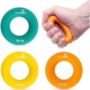 Siliconen ringen voor grip en krachttraining - Pack van 3 ringen in verschillende weerstandsniveaus