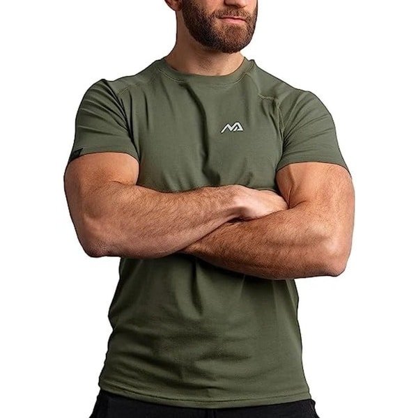 Slim-Fit Fitness T-shirt voor Heren - Langdurig Sneldrogend Gym T-shirt voor Krachttraining en Sport