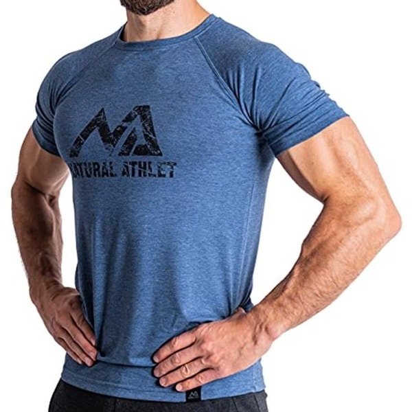 Slim-Fit Fitness T-shirt voor Heren - Sneldrogend Sportshirt met Korte Mouwen voor Workout en Krachttraining