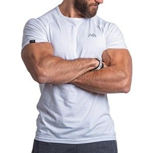 Slim-Fit Fitness T-shirt voor heren, Sneldrogend Sportshirt voor Krachttraining en Workout